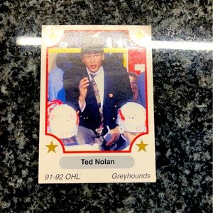 Rare Ted Nolan 7th inning Sketch 1991 #318 OHL hockey card!!